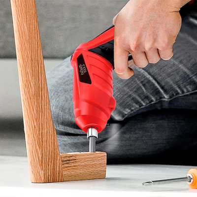 Hâws Tools elektrisk skruetrækker rød inkl 45 bitz