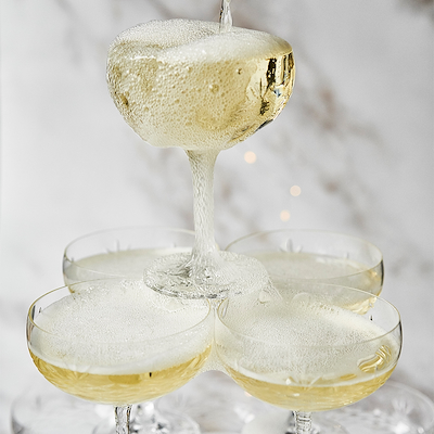 Frederik Bagger Crispy Clear Gatsby champagneskål 33 cl. 2 stk