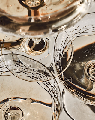 Frederik Bagger Crispy Clear Gatsby champagneskål 33 cl. 2 stk