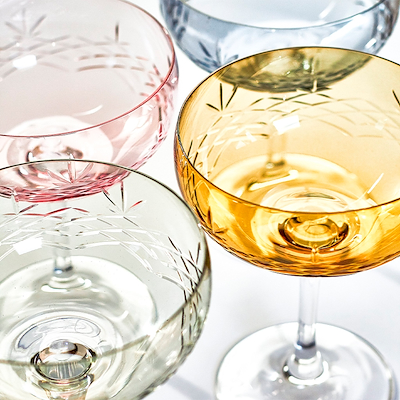 Frederik Bagger Crispy Emerald Gatsby champagneskål 33 cl 2 stk.