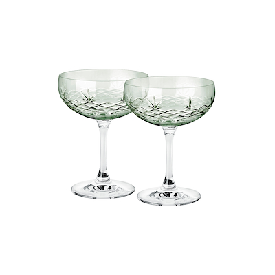 Frederik Bagger Crispy Emerald Gatsby champagneskål 33 cl 2 stk.