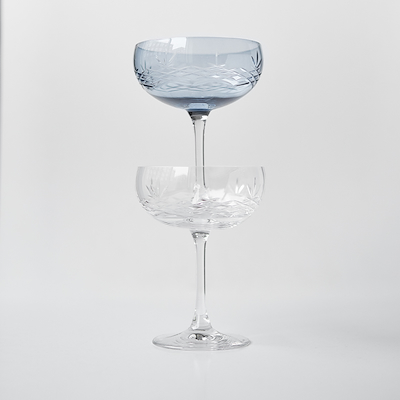 Frederik Bagger Crispy Sapphire Gatsby champagneskål 33 cl 2 stk.