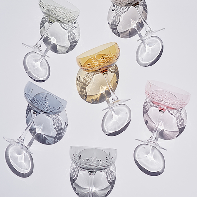 Frederik Bagger Crispy Sapphire Gatsby champagneskål 33 cl 2 stk.