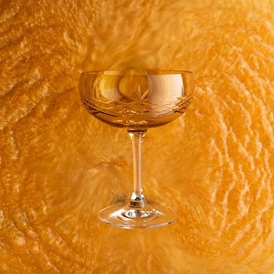 Frederik Bagger Crispy Citrine Gatsby champagneskål 33 cl. 2 stk.