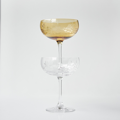 Frederik Bagger Crispy Citrine Gatsby champagneskål 33 cl. 2 stk.
