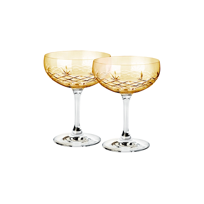 Frederik Bagger Crispy Citrine Gatsby Champagneglas 2 stk