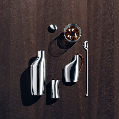 Georg Jensen SKY bartendersæt inkl. shaker, ske og målebæger