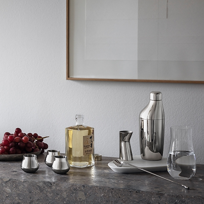 Georg Jensen SKY bartendersæt inkl. shaker, ske og målebæger