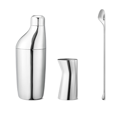 Georg Jensen SKY bartendersæt inkl. shaker, ske og målebæger