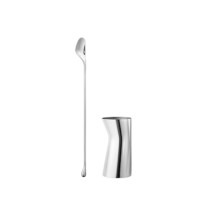Georg Jensen SKY sæt med cocktail ske og målebæger