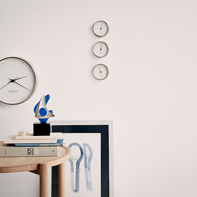 Georg Jensen Henning Koppel ur 40 cm stål/hvid
