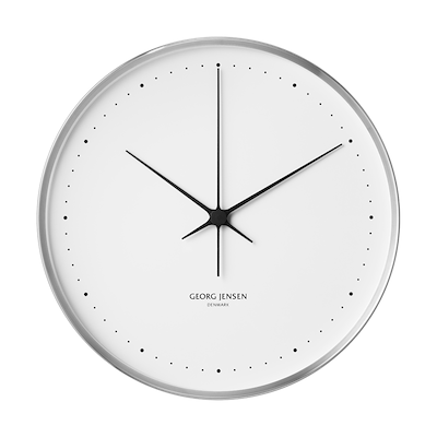 Georg Jensen Henning Koppel ur 40 cm stål/hvid