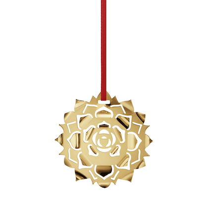 Georg Jensen 2020 ornament rosette forgyldt