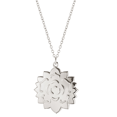 Georg Jensen 2020 ornament rosette i kæde palaldium