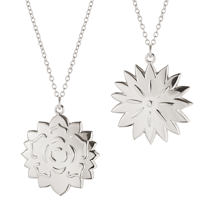 Georg Jensen 2020 ornament nelikke og rosette i kæde palladium