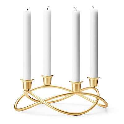 Georg Jensen Season lysestage mat guld