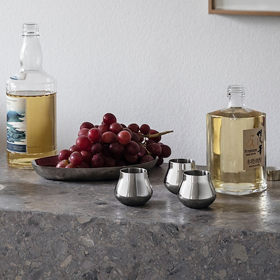 Georg Jensen SKY shotglas blankt stål 2 stk. 8 cl