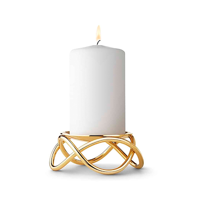 Georg Jensen Glow lysestage forgyldt