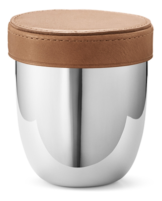 Georg Jensen SKY raflesæt i stål og læder