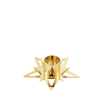 Georg Jensen Classic Christmas lysestager 2 stk. guldbelagt