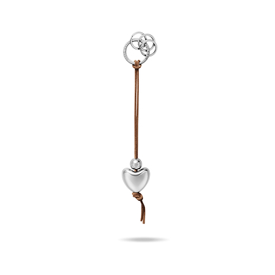 Georg Jensen nøglering hjerte med læderstrop