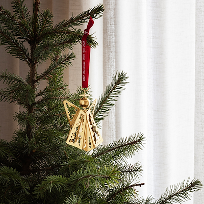 Georg Jensen juleuro 2022 engel med blonde forgyldt