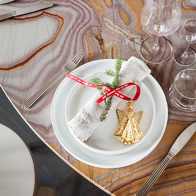 Georg Jensen juleuro 2022 engel med blonde forgyldt