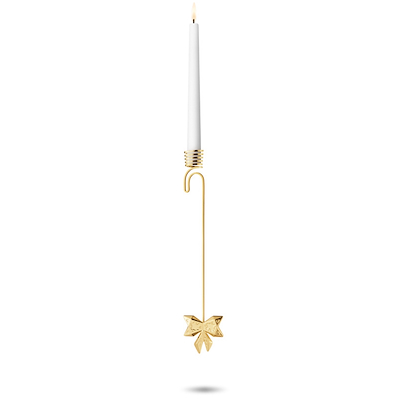 Georg Jensen Sløjfe Jul 2022 lysholder guld H16,7 cm