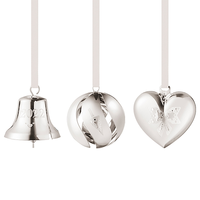 Georg Jensen Jul 2022 ornamentsæt 3 stk. palladium