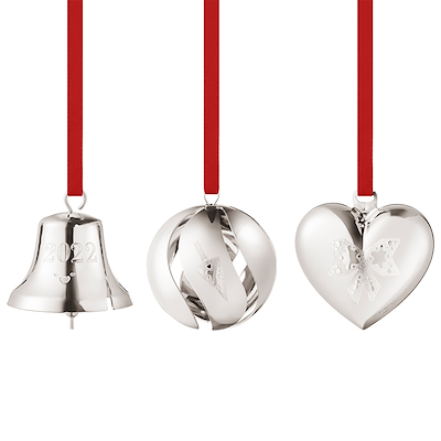 Georg Jensen Jul 2022 ornamentsæt 3 stk. palladium