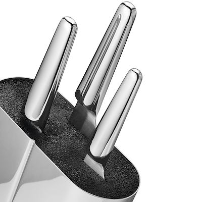 Georg Jensen Alfredo knivblok stål blank