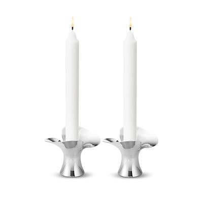 Georg Jensen Bloom lysestage 2 Stk. 7,3 Cm