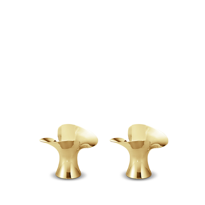 Georg Jensen Bloom lysestage 2 stk. forgyldt