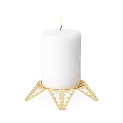 Georg Jensen Jul 2022 lysestage forgyldt til bloklys