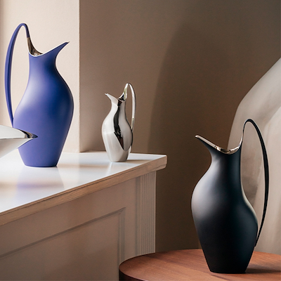 Georg Jensen Henning Koppel kande mat sort 1,2 liter