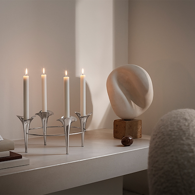 Georg Jensen Bloom Botanica lysestage rustfrit stål