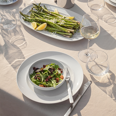 Georg Jensen Koppel Dinnerware hvid frokosttallerken 22 cm