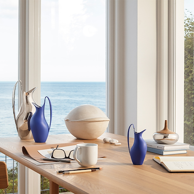 Georg Jensen Henning Koppel kande ikonisk blå 0,75 liter