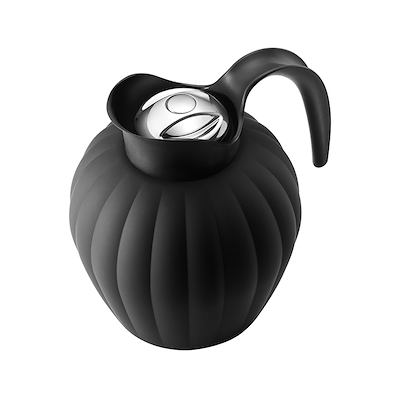 Georg Jensen Bernadotte termokande sort med trykknap 0,8 liter