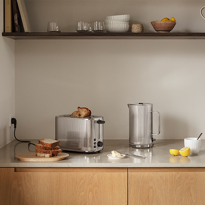 Georg Jensen Bernadotte el-kedel stål 1,5 liter 2200 watt