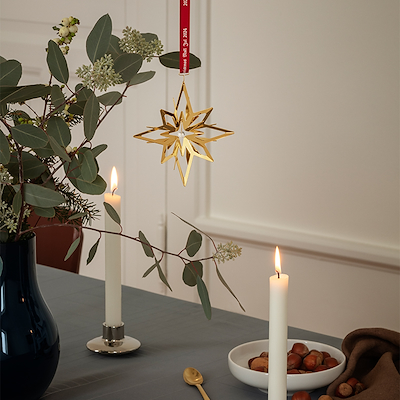 Georg Jensen juleuro stjerne 2024 forgyldt