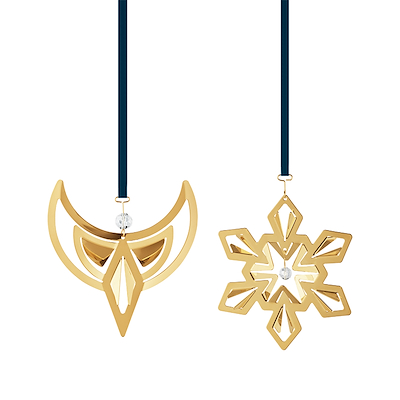 Georg Jensen Jul 2024 ophæng engel & snefnug forgyldt