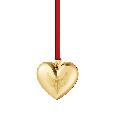 Georg Jensen jul 2024 julehjerte forgyldt