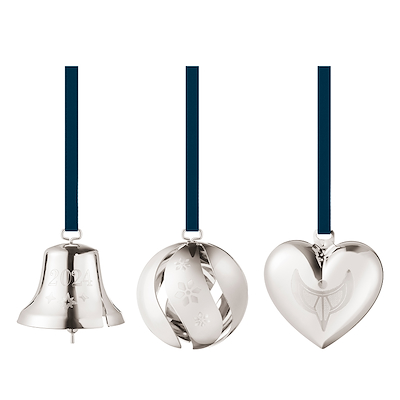 Georg Jensen Jul 2024 ornamentsæt 3 stk. palladium