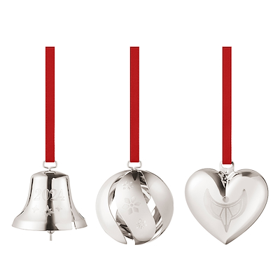 Georg Jensen Jul 2024 ornamentsæt 3 stk. palladium