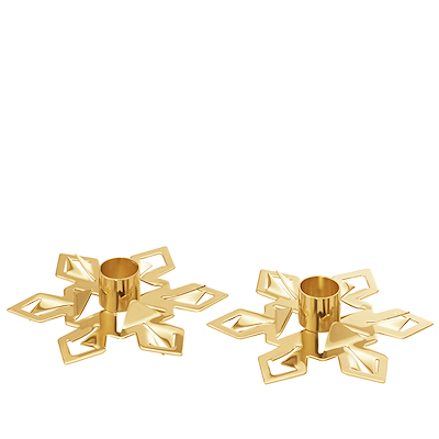 Georg Jensen Jul 2024 kertelysestage snefnug 2 stk. forgyldt