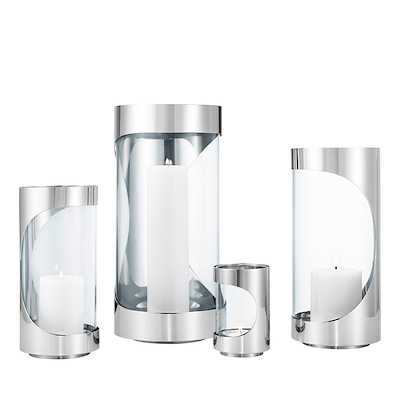 Georg Jensen Chrome Contours fyrfadsstage H12 cm