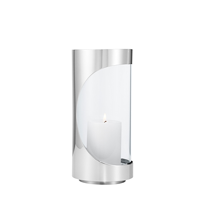 Georg Jensen Chrome Contours lysestage lille H22 cm
