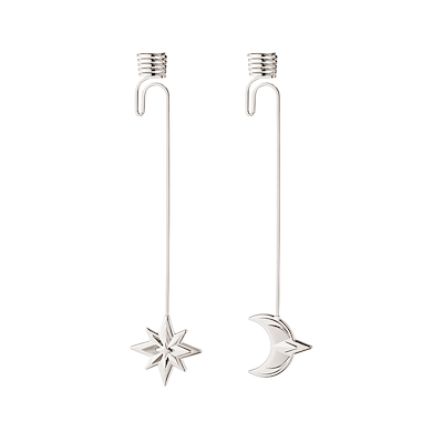Georg Jensen jul 2024 lyseholder sæt stjerne & måne palladium