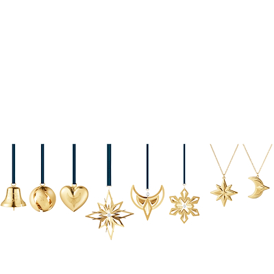 Georg Jensen jul 2024 ornamentsæt 8 stk. forgyldt